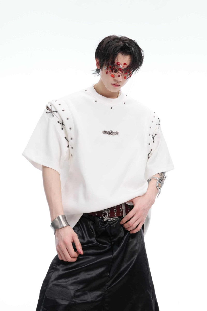 Deconstructed Strap Cutout Tee
