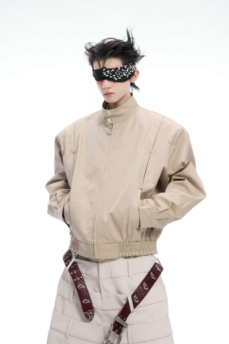 Studded Spine Harrington Jacket
