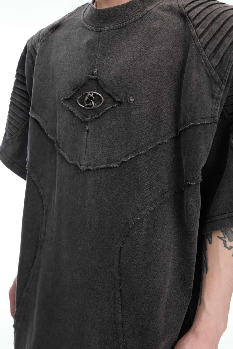 Vintage Washed Wrinkled Logo Tee