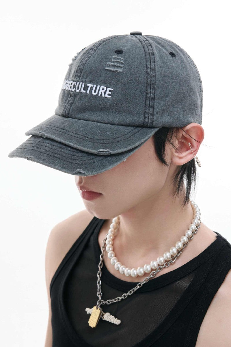 Washed Layered Brim Sun Hat