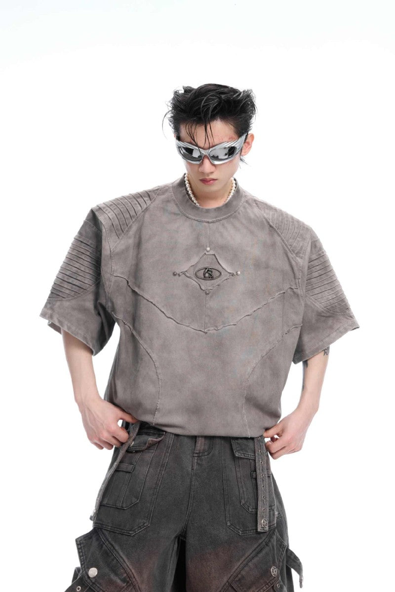 Vintage Washed Wrinkled Logo Tee
