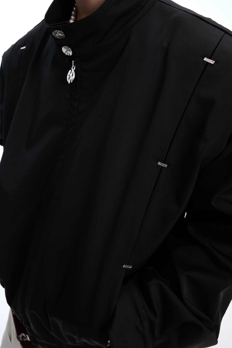 Studded Spine Harrington Jacket