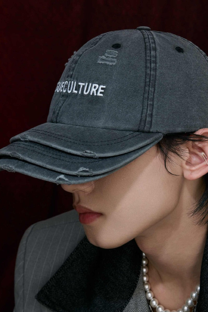 Washed Layered Brim Sun Hat