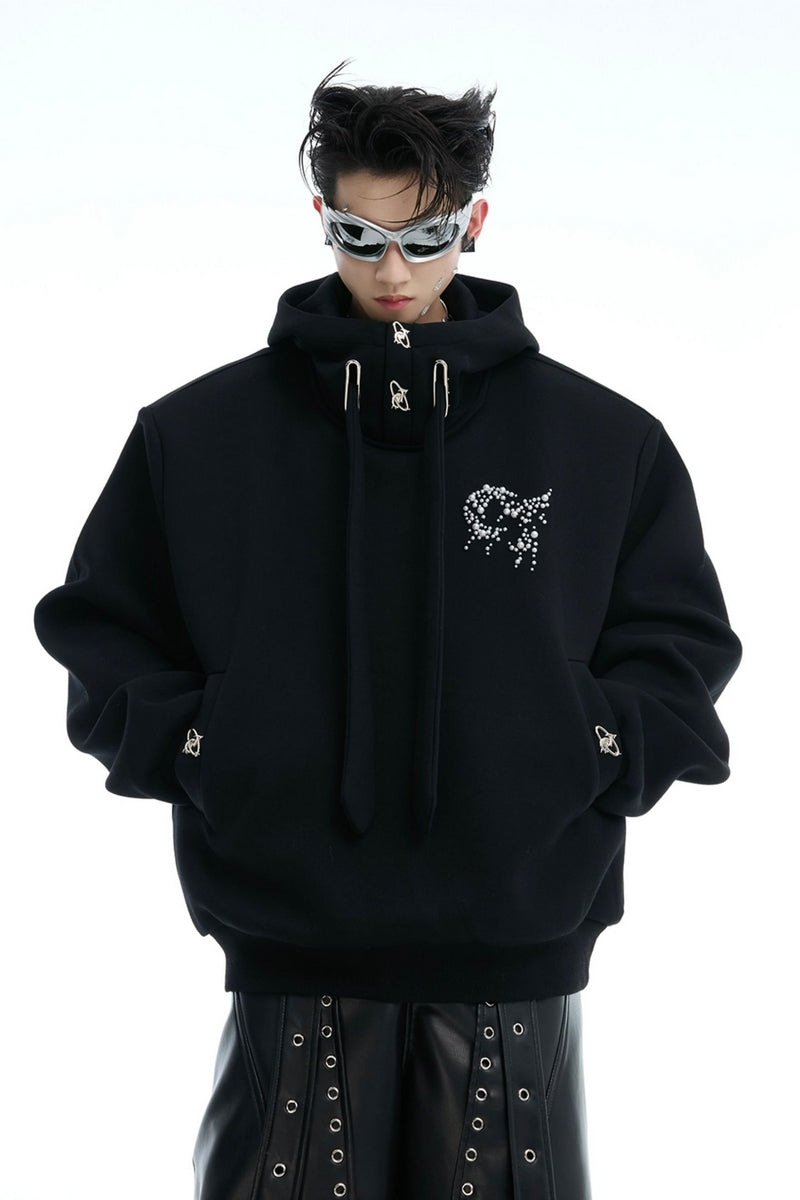 Pearl Accent Padded Hoodie