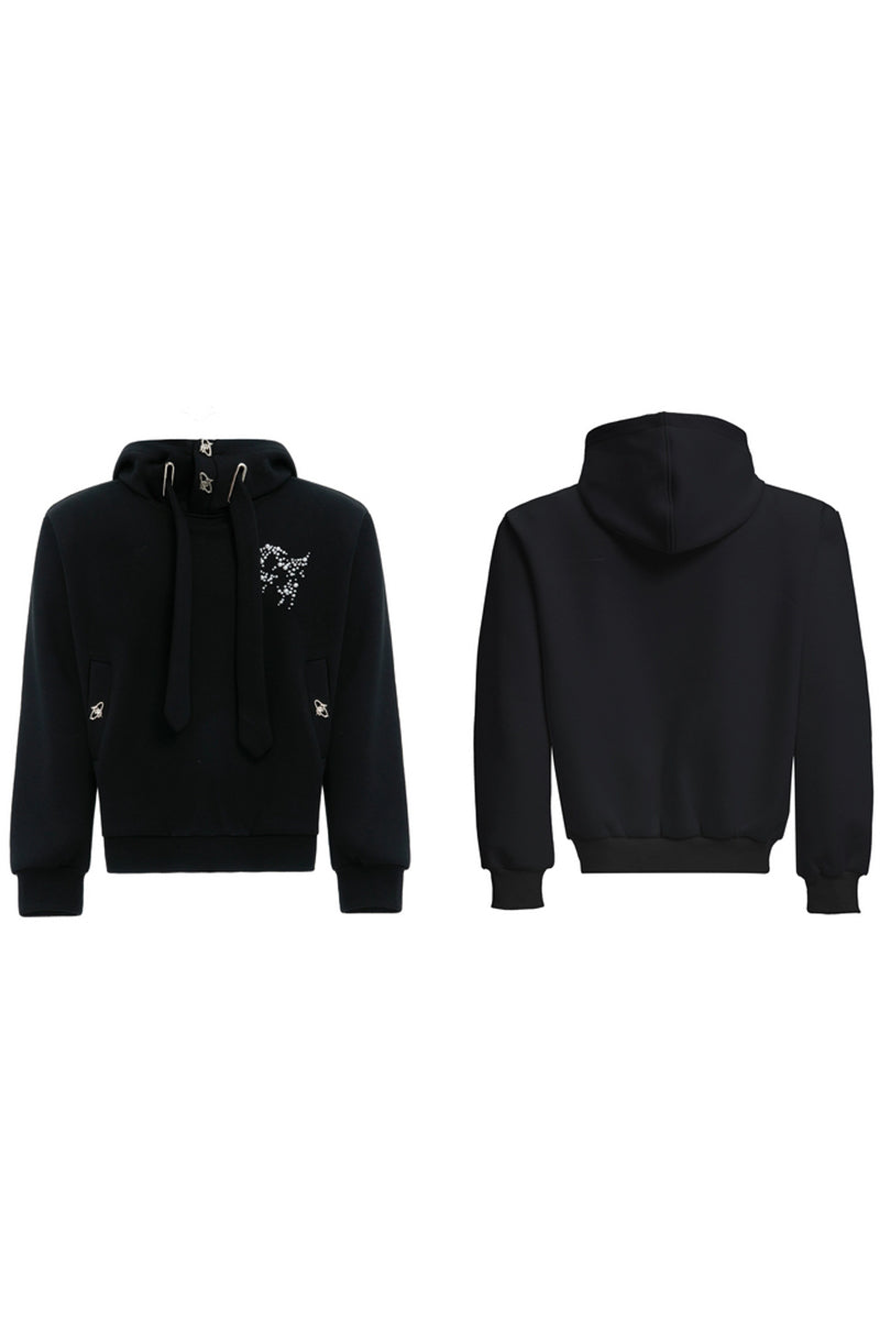 Pearl Accent Padded Hoodie