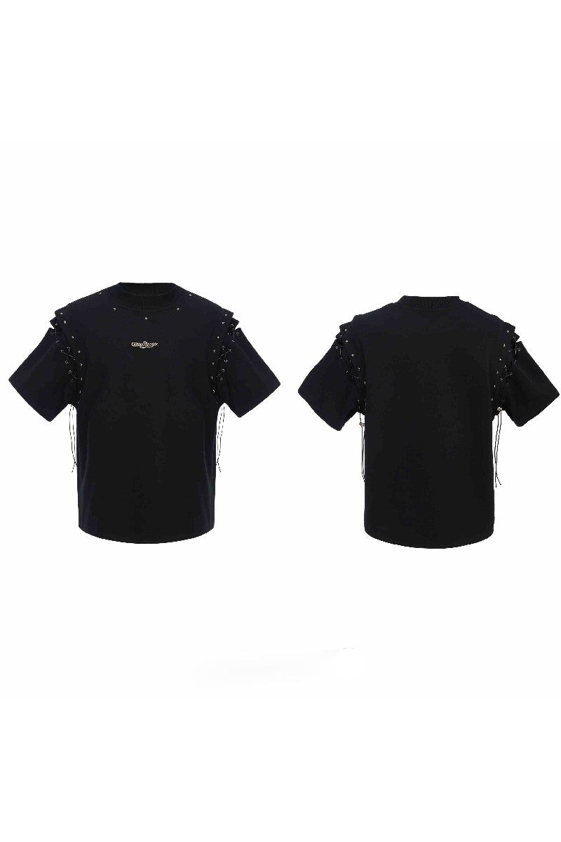 Deconstructed Strap Cutout Tee