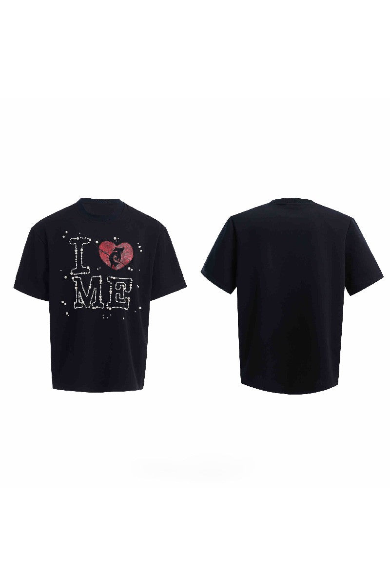Hand-Sewn Pearl Heart Tee