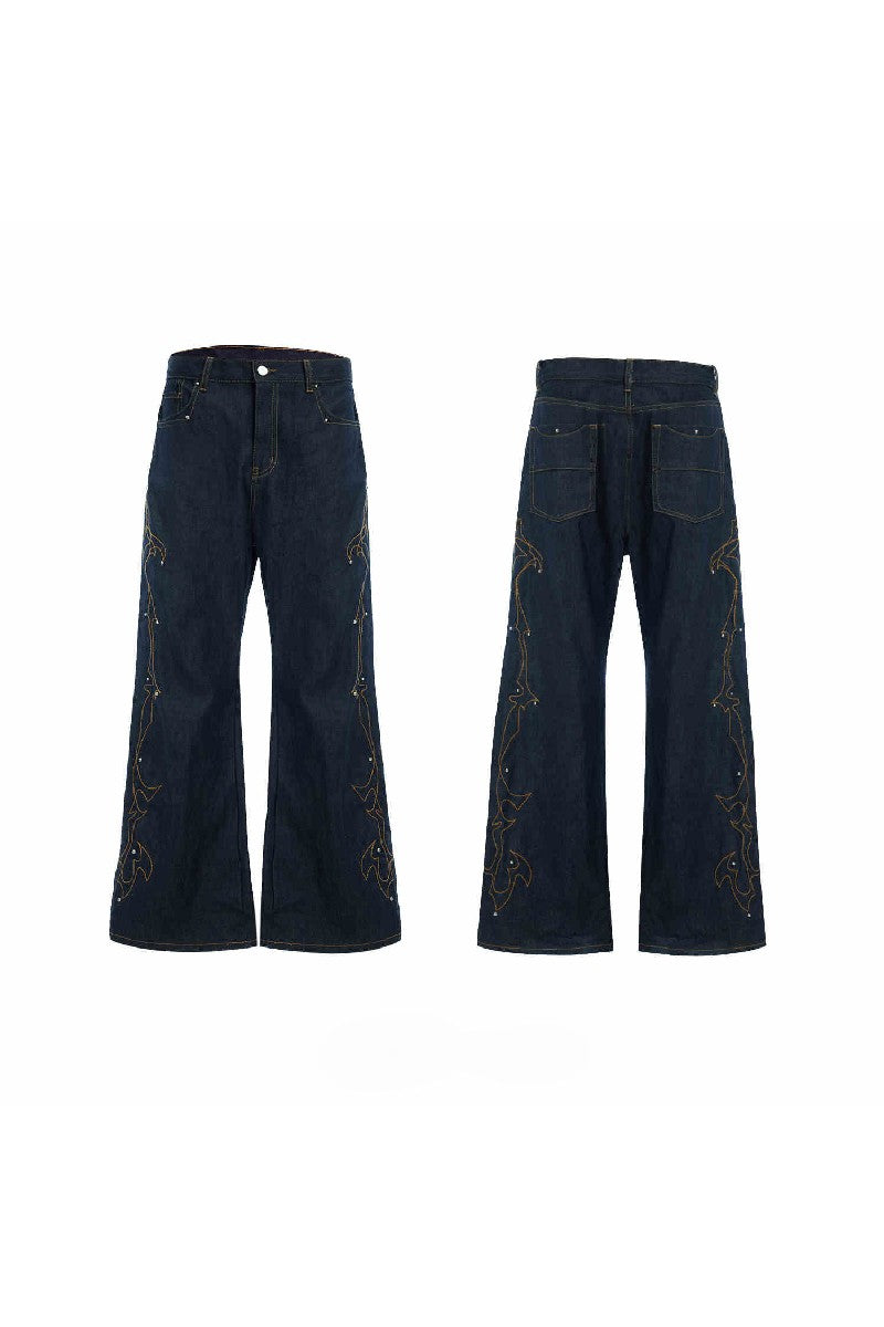 Vintage Contrast Stitch Jeans