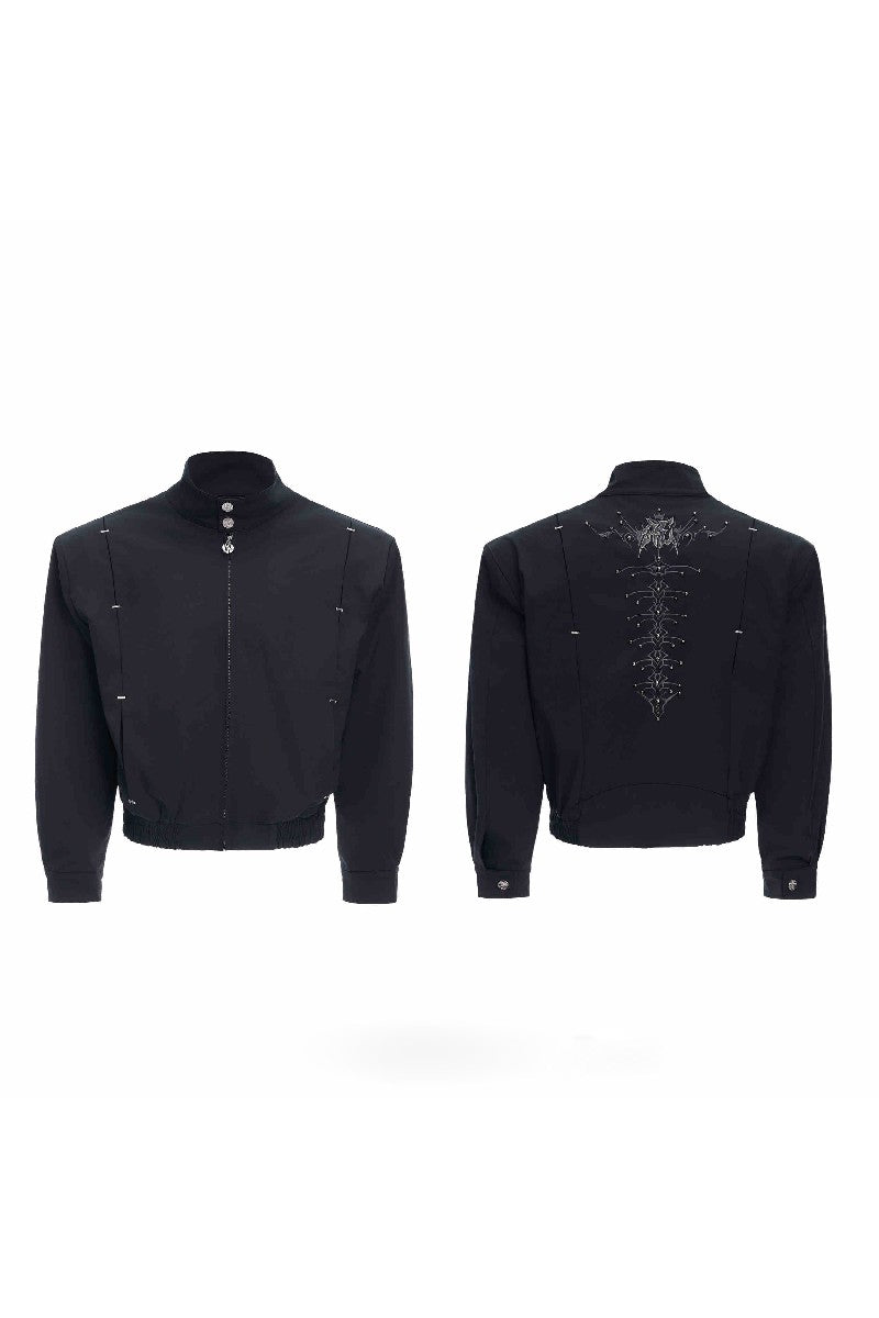 Studded Spine Harrington Jacket