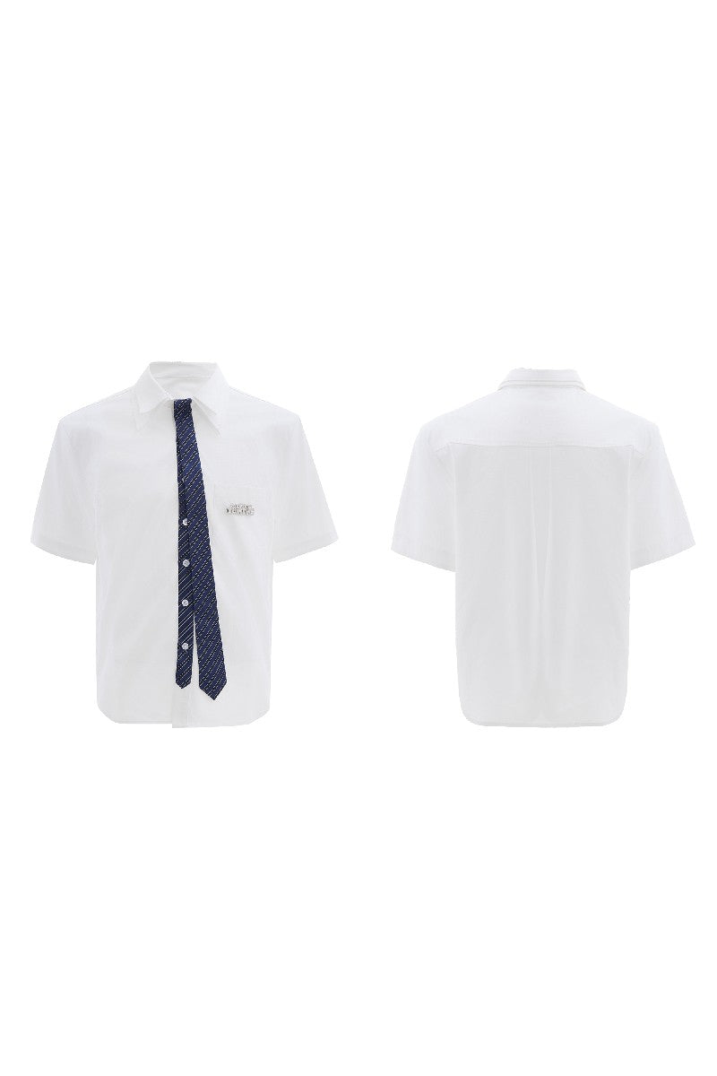 Vintage Tie Detail Shirt