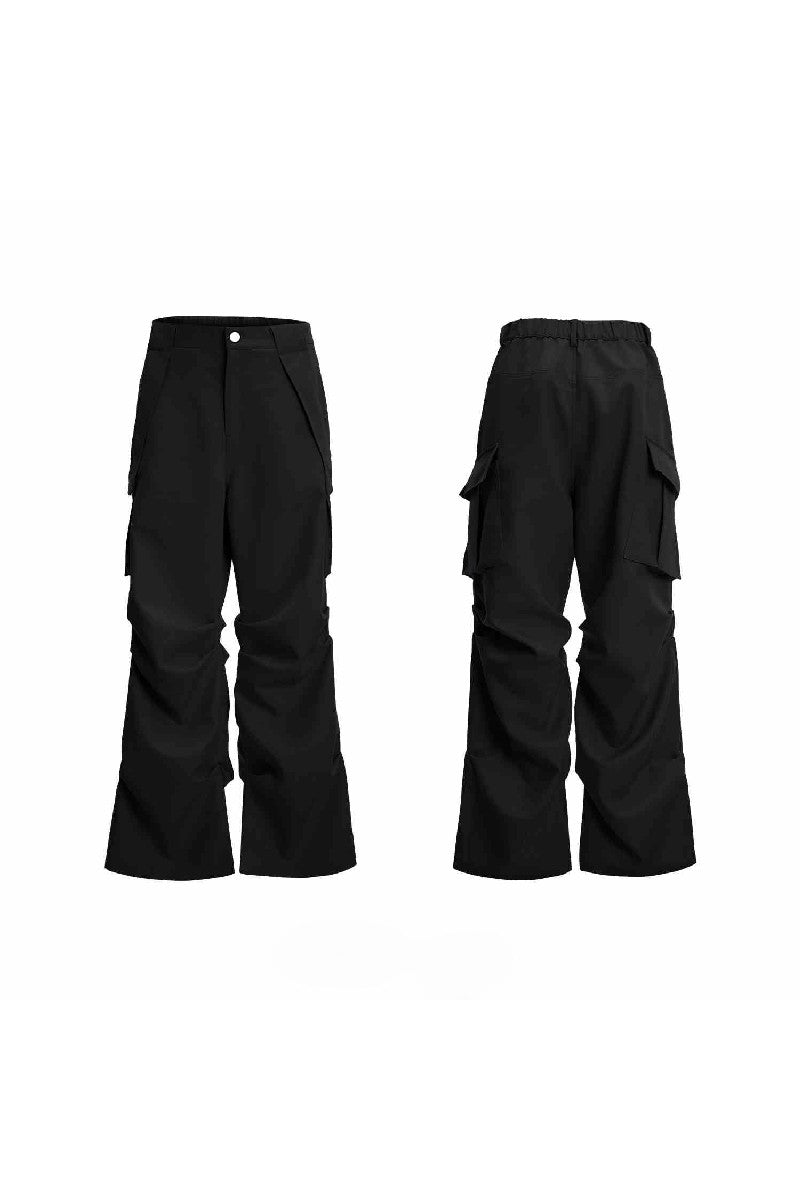 Wrinkled Pocket Cargo Pants