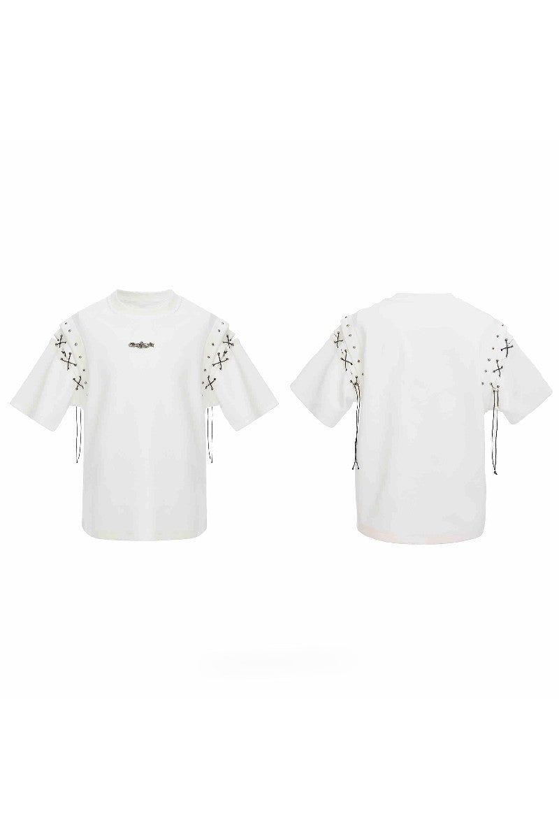 Deconstructed Strap Cutout Tee