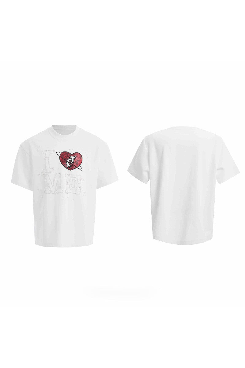 Hand-Sewn Pearl Heart Tee