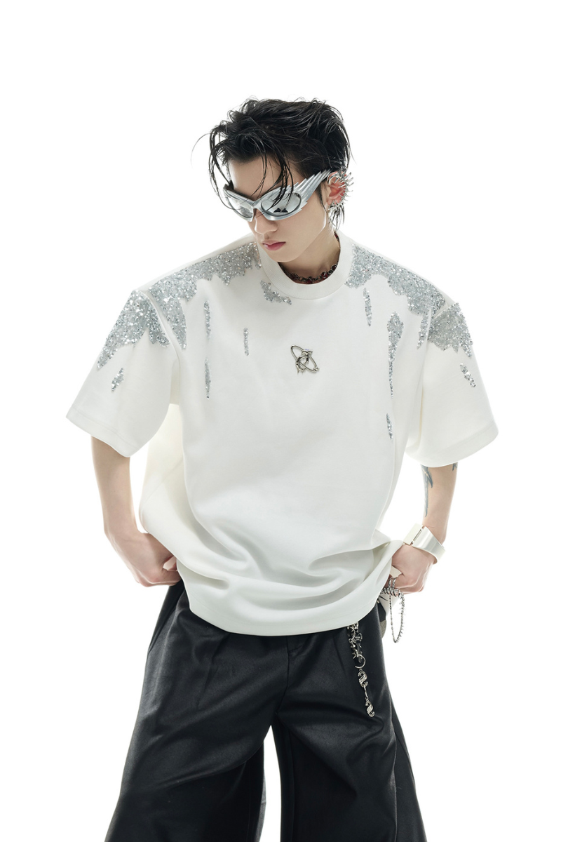 Sequin Irregular Luxe Tee