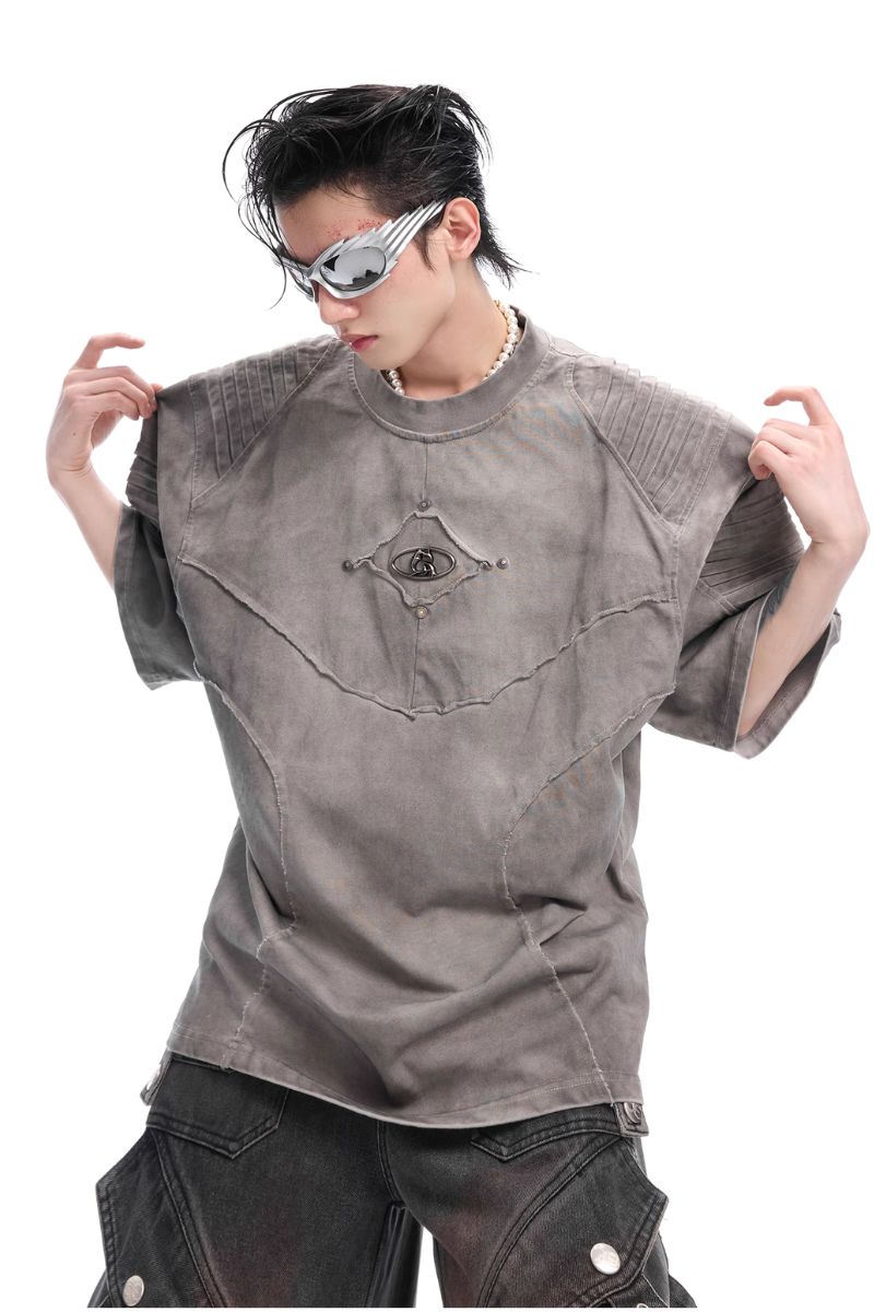 Vintage Washed Wrinkled Logo Tee