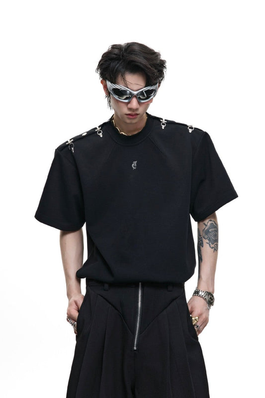 Deconstructed Buckle Shoulder Tee
