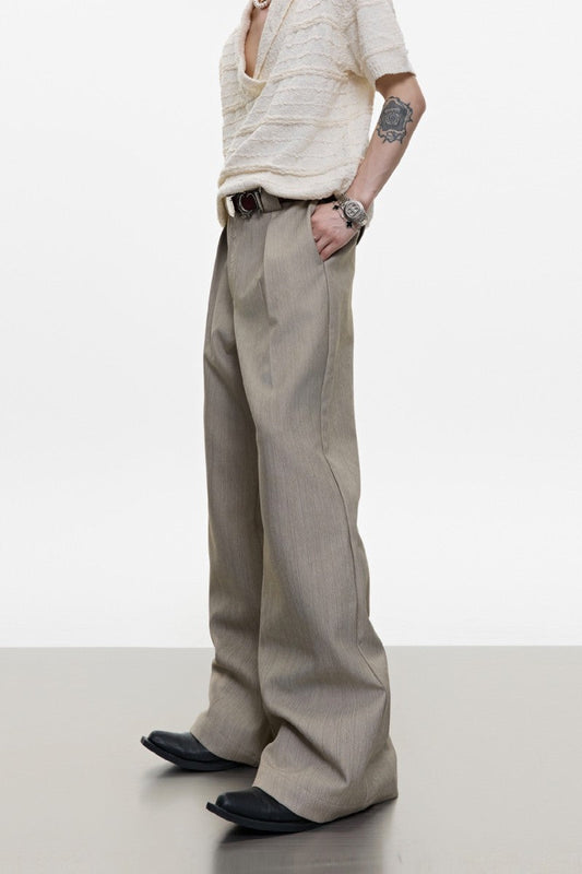Embroidered Flare Dress Trousers