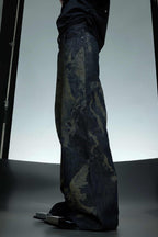 Laser Cut Baggy Jeans