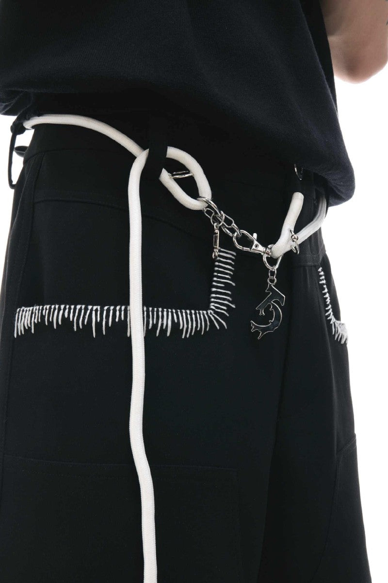 Silky Drawstring Pocket Trousers