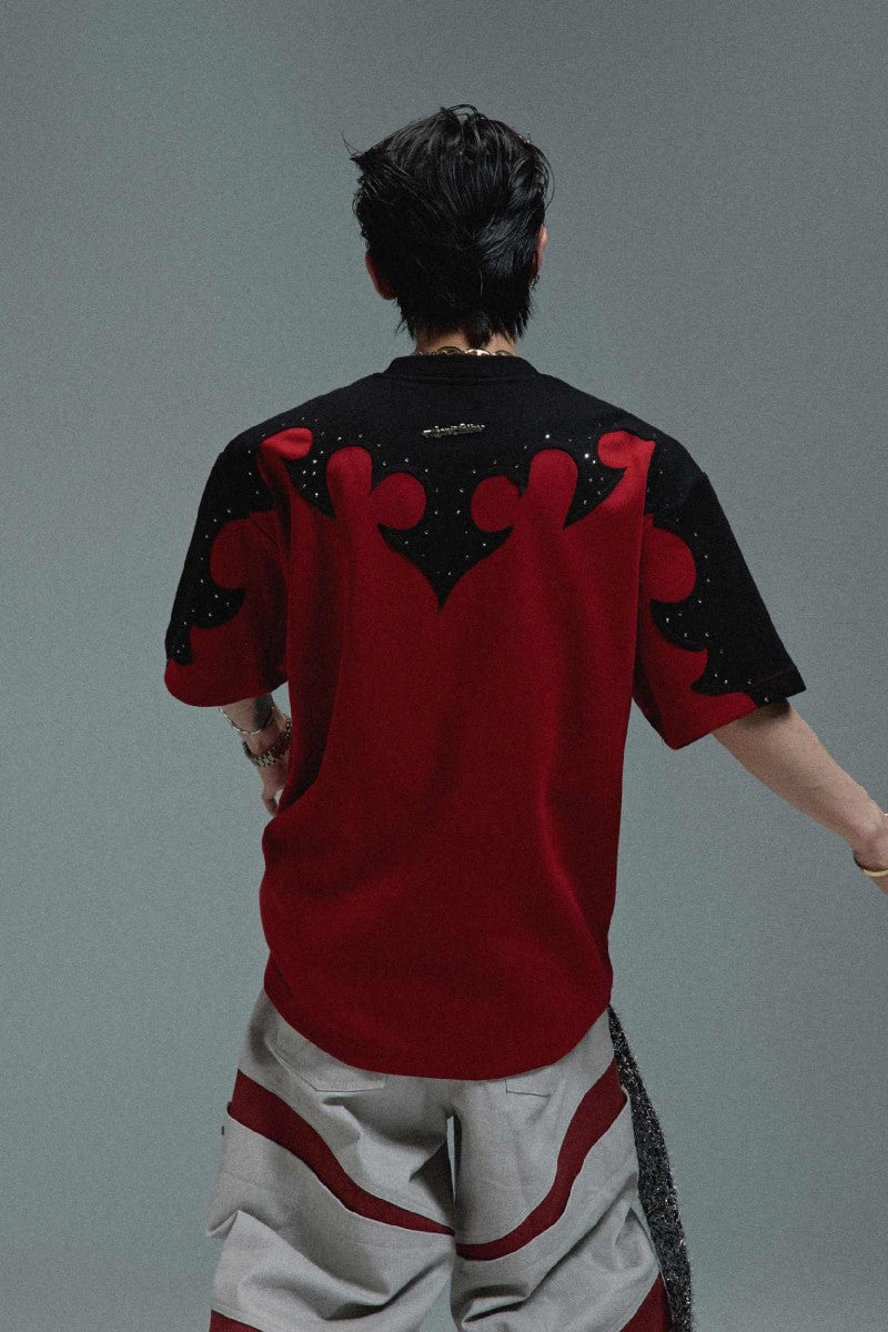 Burnout Rhinestone Cotton Tee