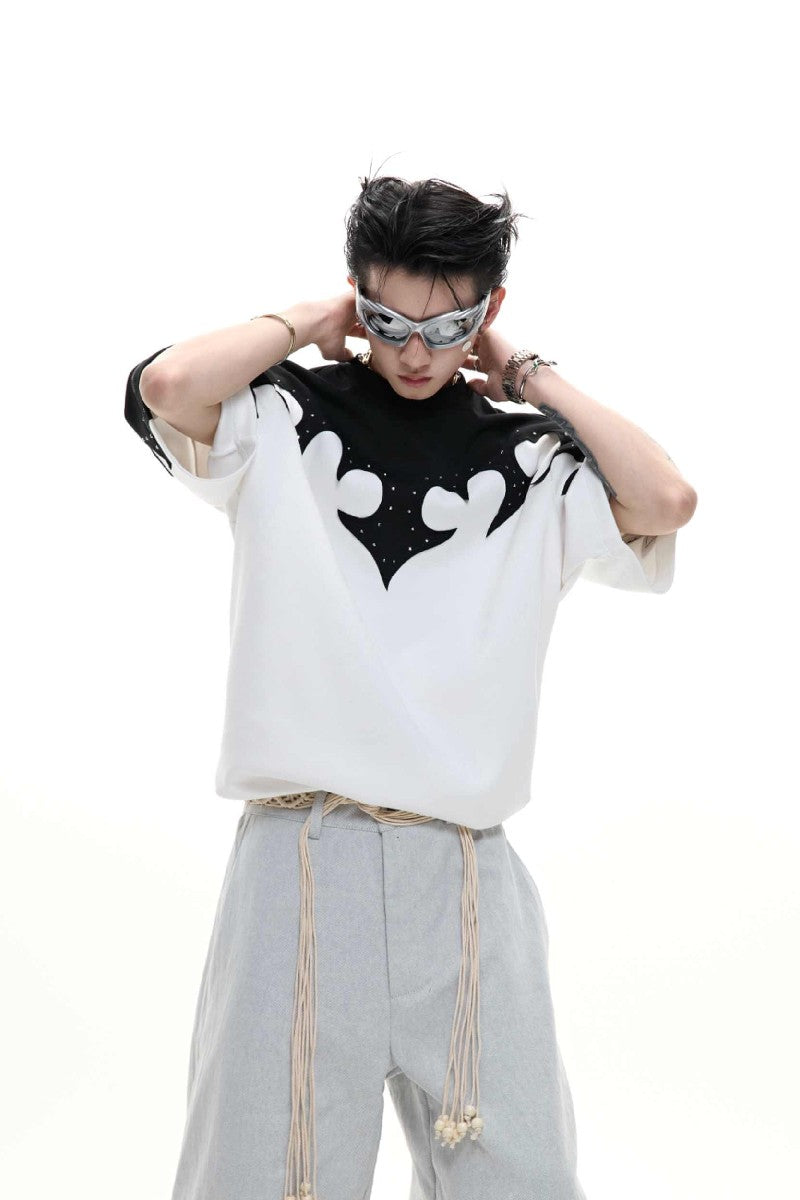 Burnout Rhinestone Cotton Tee