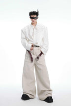 Hand-Embellished Rhinestone Harrington Jacket