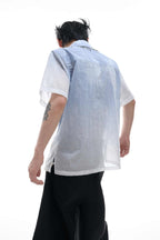Ombre Fringe Short Sleeve Shirt