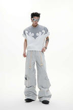 Burnout Rhinestone Cotton Tee