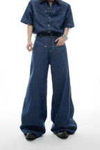 Snakeskin Patchwork Denim