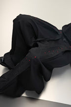 Rhinestone Embroidered Ribbon Trousers