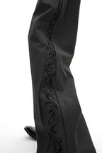 Embroidered Pleated Vintage Trousers