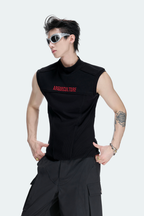 Ribbed Embroidered Tank Top