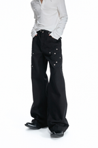 Floral Embroidered Flare Jeans