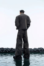 Vintage Washed Patchwork Flare Jeans