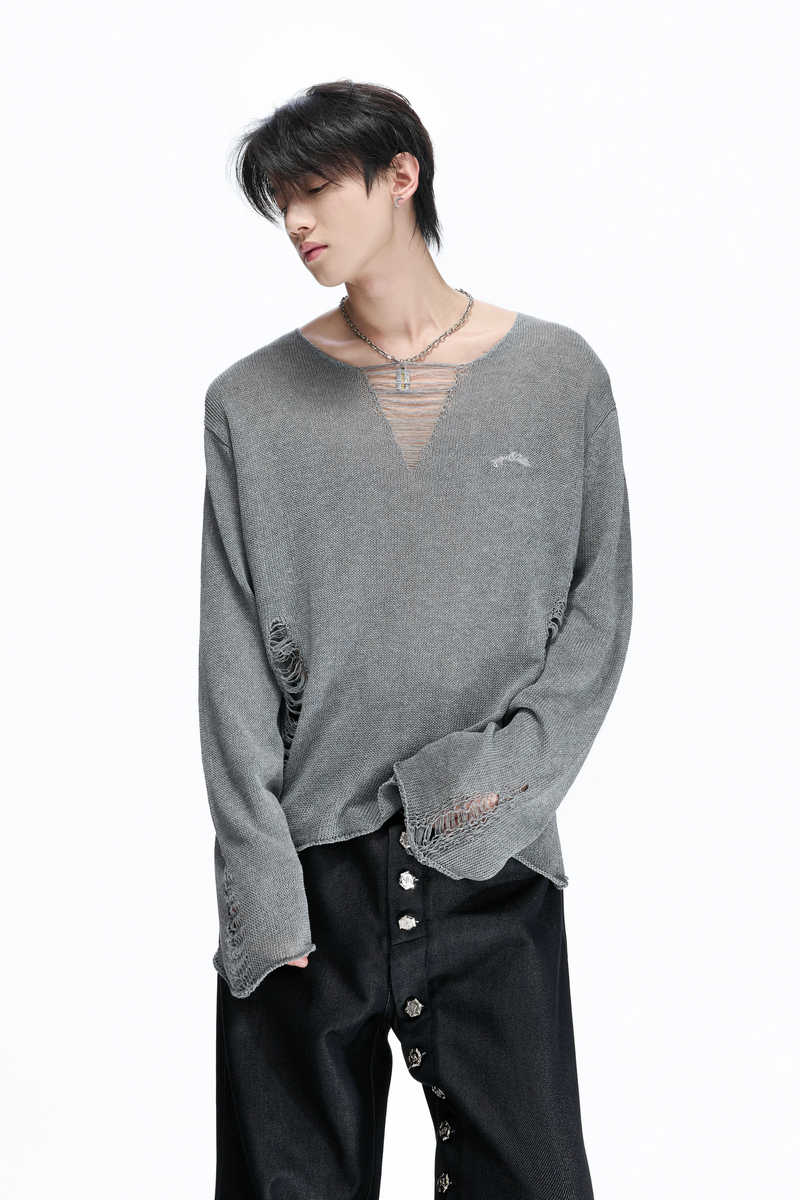 Deep V Knit Top