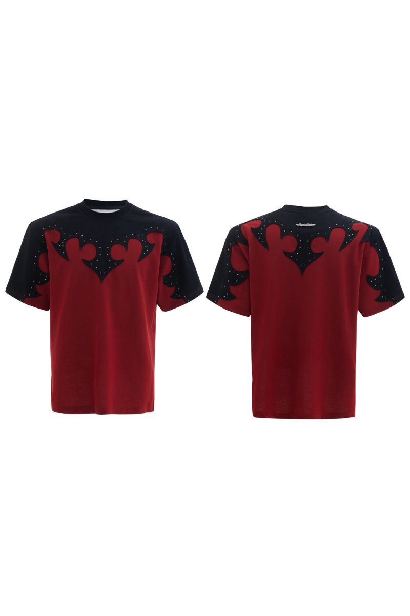 Burnout Rhinestone Cotton Tee