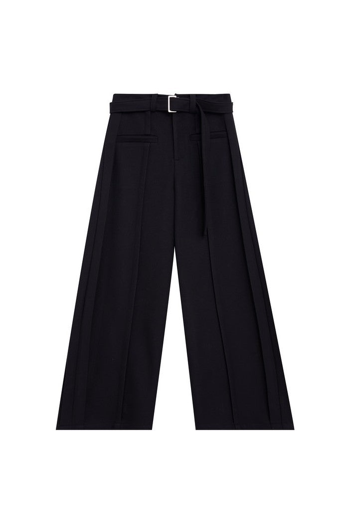 Drape Wide Leg Formal Trousers