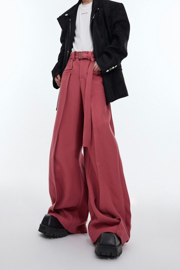 Drape Wide Leg Formal Trousers