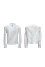 Embellished Padded Shoulder Long Sleeve
