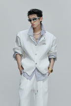 Striped Layered Overshirt