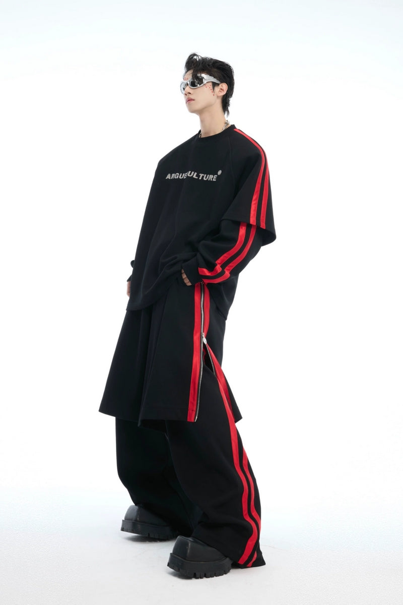 Colorblock Layered Crewneck Sweatshirt