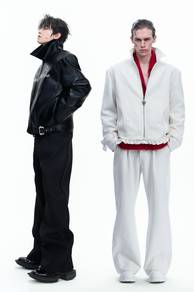 Wide Leg Panel Trousers