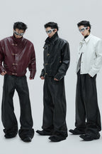 Ostrich Leather Lined Puffer Jacket