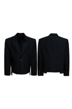 Pleated Double Breasted Suit Jacket