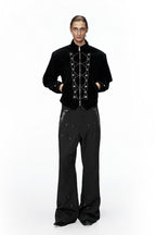Rhinestone Flare Dress Pants