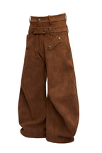 Vintage Suede Panel Blade Pants