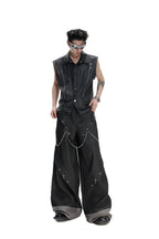 Chain Detail Wide Leg Pants