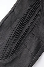 Embroidered Flared Raw Jeans