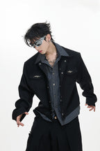 Striped Layered Shirt Jacket