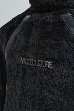 Deconstructed Fleece Turtleneck Top